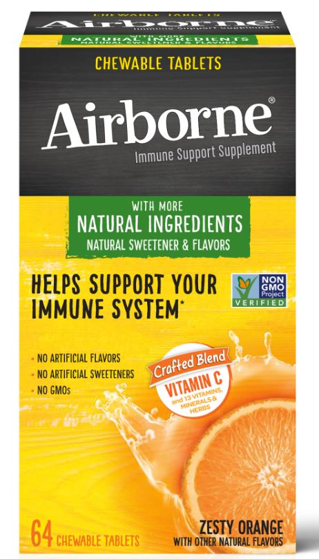 Airborne Chewable Tablets  With More Natural Ingredients